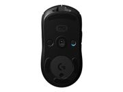 Logitech Gaming Mouse G Pro - Mus - høyre- og venstrehåndet - optisk - trådløs - LIGHTSPEED - USB trådløs mottaker (910-005272)