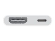 Apple Lightning Digital AV Adapter - Lightning-kabel - Lightning (hann) til HDMI, Lightning (hunn) - for iPad/ iPhone/ iPod (Lightning) (MD826ZM/A)