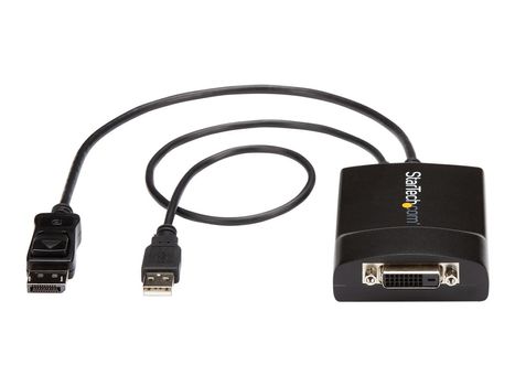 StarTech DisplayPort to DVI Adapter - Dual-Link - Active DVI-D Adapter for Your Monitor / Display - USB Powered - 2560x1600 (DP2DVID2) - DisplayPort / DVI-adapter - 37 cm (DP2DVID2)