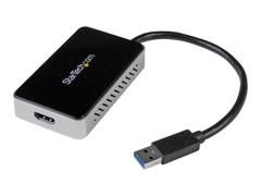 StarTech USB 3.0 to HDMI External Video Card Adapter w/ 1-Port USB Hub - ekstern videoadapter - T5-302 - 16 MB - svart