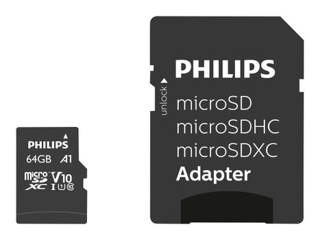 Philips FM64MP45B - flashminnekort - 64 GB - SDXC (FM64MP45B/00)
