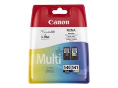 Canon PG-540 / CL-541 Multipack - 2-pack - svart, farge (cyan, magenta, gul) - original - blekkpatron