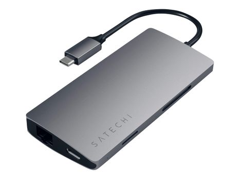 Satechi Type-C MultiPort Adapter 4K V2, Spacegrey,  HDMI, 3 x USB 3.0, USB-C, SD/ microSD,  Ethernet (ST-TCMA2M)