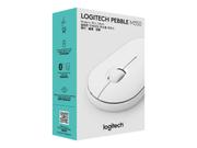 Logitech Pebble M350 - mus - Bluetooth,  2.4 GHz - elfenbenshvit (910-005716)