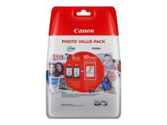 Canon PG-545 XL/CL-546XL Photo Value Pack - svart, gul, cyan, magenta, farge (cyan, magenta, gul) - original - blekkbeholder / papirsett