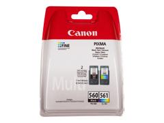 Canon PG-560 / CL-561 Multipack - 2-pack - svart, farge (cyan, magenta, gul) - original - blekkpatron