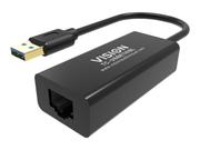 VISION TC-USBETH/ BL - nettverksadapter - USB 2.0 - Gigabit Ethernet x 1 (TC-USBETH/BL)