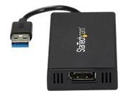 StarTech USB 3.0 to DisplayPort Adapter 4K Ultra HD, DisplayLink Certified,  Video Converter w/ External Graphics Card - Mac & Windows (USB32DP4K) - ekstern videoadapter - DisplayLink DL-5500 - 1 GB - svart (USB32DP4K)