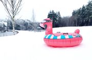 Oppblåsbar snøleke - stor flamingo (496-SNOW-FLAMINGO)