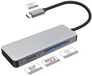 Platinet USB-C-minnekortleser SD, microSD, CF (PMMA7056)