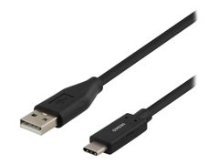 Deltaco USB-kabel - USB-C (hann) til USB (hann) - USB 2.0 - 2 m - reversibel C-kontakt - svart