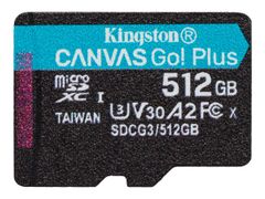 Kingston Canvas Go! Plus - flashminnekort - 512 GB - microSDXC UHS-I
