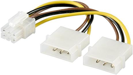 MicroConnect 4 pin to 6 pin PCI Express (PI1919)
