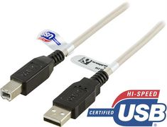 Deltaco USB 2.0 kabel Typ A hane - Typ B hane 1m