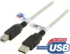 Deltaco USB 2.0 kabel Typ A hane - Typ B hane 1m