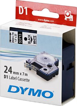 DYMO D1 24mm 1pk, Sort/Hvit (S0720930)