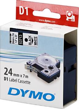 DYMO D1 24mm 1pk, Sort/Hvit (S0720930)