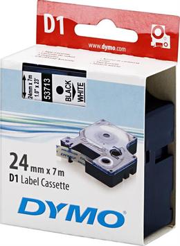 DYMO D1 24mm 1pk, Sort/Hvit (S0720930)