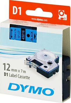 DYMO D1 12mm Sort/Blue (S0720560)
