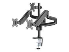 Deltaco ARM-0352 - monteringssett - justerbar arm - for 3 LCD-skjermer - svart, demo