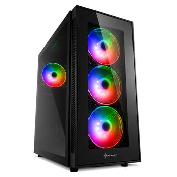 Sharkoon TG5 Pro aRGB ATX_Case Glass panel, 4x 120 mm addressable RGB LED fans (4044951029105)