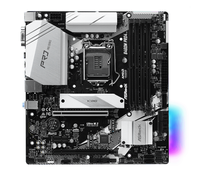 ASRock B460M Pro4, mATX, LGA1200 Max 128GB, 2x M.2, 2x PCIe 3.0 x16, 6x SATA3, 7x USB3.0 (1 Type-C), 2x USB2.0 (B460M-Pro4)