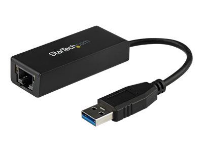 StarTech USB 3.0 to Gigabit Ethernet Adapter - 10/100/1000 NIC Network Adapter - USB 3.0 Laptop to RJ45 LAN (USB31000S) - Nettverksadapter - USB 3.0 - Gigabit Ethernet - svart
