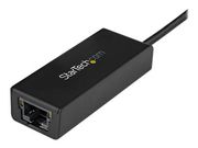 StarTech USB 3.0 to Gigabit Ethernet Adapter - 10/ 100/ 1000 NIC Network Adapter - USB 3.0 Laptop to RJ45 LAN (USB31000S) - Nettverksadapter - USB 3.0 - Gigabit Ethernet - svart (USB31000S)