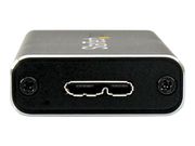 StarTech M.2 SSD Aluminum Enclosure to USB 3.0 (5Gbps) with UASP - M.2 NGFF SATA with B Key & B+M Key - External M.2 Portable Enclosure (SM2NGFFMBU33) - Drevkabinett - M.2 - SATA 6Gb/s - 6 Gbit - USB 3.0 - sva (SM2NGFFMBU33)