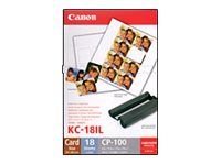 Canon KC-18IL - 1 - 17.3 x 22 mm skriverpatron / papirsett - for SELPHY CP1000, CP1200, CP1300, CP330, CP530, CP780, CP790, CP800, CP820, CP900, CP910 (7740A001)