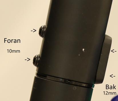 Segway Sett med skruer til Ninebot ES1/ ES2/ ES4,  2 stk 6x10mm + 2 stk 6x12mm, påført Loctite (ES-SCREWKIT)