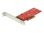 StarTech x4 PCI Express to M.2 PCIe SSD Adapter Card - for M.2 NGFF SSD - Grensesnittsadapter - M.2 - Expansion Slot to M.2 - M.2 Card - PCIe x4 - rød (PEX4M2E1)