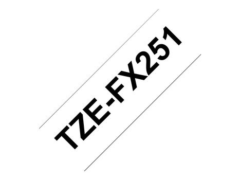 Brother TZe-FX251 - fleksibel ID-tape - 1 kassett(er) - Rull (2,4 cm x 8 m) (TZEFX251)