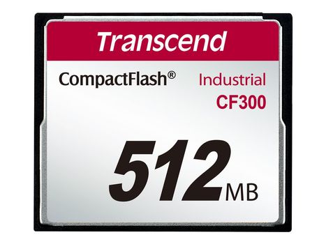 Transcend CF300 Industrial - flashminnekort - 512 MB - CompactFlash (TS512MCF300)