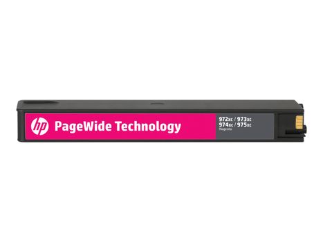 HP 973X - Høy ytelse - magenta - original - PageWide - blekkpatron - for PageWide Managed MFP P57750, P55250; PageWide Pro 452, 477 (F6T82AE)