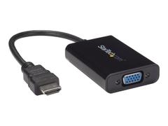 StarTech HDMI to VGA Video Adapter Converter with Audio for Desktop PC / Laptop / Ultrabook - 1920x1080 - video adapter - HDMI / VGA / lyd - 25 cm