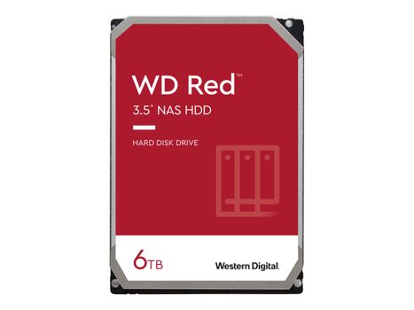 WD Red NAS Hard Drive WD60EFAX - Harddisk - 6 TB - intern - 3.5" - SATA 6Gb/s - 5400 rpm - buffer: 256 MB (WD60EFAX)