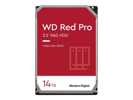 WD Red Pro NAS 14TB Hard Drive, 3.5", 512MB, SATA 6Gb/s, 7200rpm (WD141KFGX)