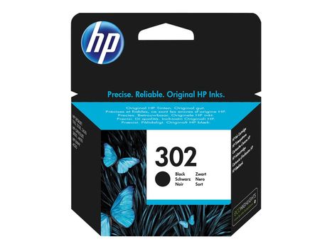 HP 302 - 3.5 ml - svart - original - blekkpatron - for Deskjet 11XX, 21XX, 36XX; Envy 45XX; Officejet 38XX, 46XX, 52XX (F6U66AE#UUS)