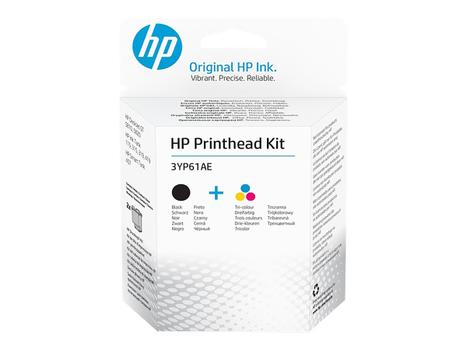 HP 2-pack - farge (cyan, magenta, gul), pigmentert svart - original - byttesett for skriverhode (3YP61AE)