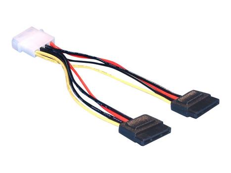 Delock strømkabel - SATA-strøm til 4-pin intern strøm - 10 cm (60102)