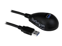 StarTech 5ft SuperSpeed USB 3.0 Extension Cable for Desktop - STP - USB-A Male to USB-A Female Cable for Computer - Black (USB3SEXT5DKB) - USB-forlengelseskabel - USB-type A til USB-type A - 1.5 m