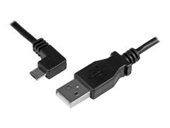 StarTech 1m 3 ft Micro-USB Charge-and-Sync Cable - Left-Angle Micro-USB - M/M - USB to Micro USB Charging Cable - 30/24 AWG (USBAUB1MLA) - USB-kabel - Micro-USB type B til USB - 1 m