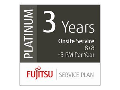 Fujitsu Scanner Service Program 3 Year Platinum Service Plan for Fujitsu Mid-Volume Production Scanners - utvidet serviceavtale (forlengelse) - 3 år - på stedet (U3-PLAT-MVP)