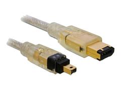 Delock IEEE 1394-kabel - 6 pin FireWire til 4 pin FireWire - 2 m