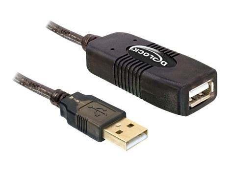 Delock USB Cable - USB-forlengelseskabel - USB til USB - 15 m (82689)
