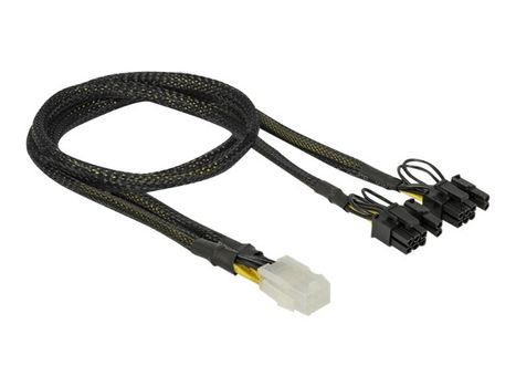 Delock strømkabel - 6-pins PCIe-strøm til 8-pins PCIe-strøm (6+2) - 30 cm (85455)