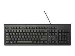 HP Classic Wired - tastatur - AZERTY - Belgisk - skinnende svart