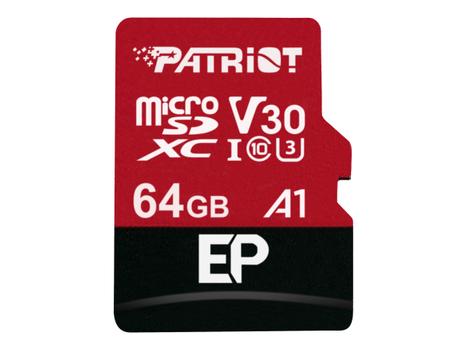 Patriot EP Series 64GB microSD A1, V30, U3 (PEF64GEP31MCX)