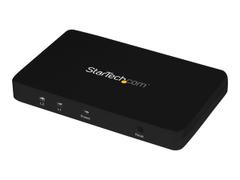 StarTech HDMI Splitter 1 In 2 Out - 4k 30Hz - 2 Port - Aluminum - HDMI Multi Port - HDMI Audio Splitter (ST122HD4K) - video/audio switch - 2 porter